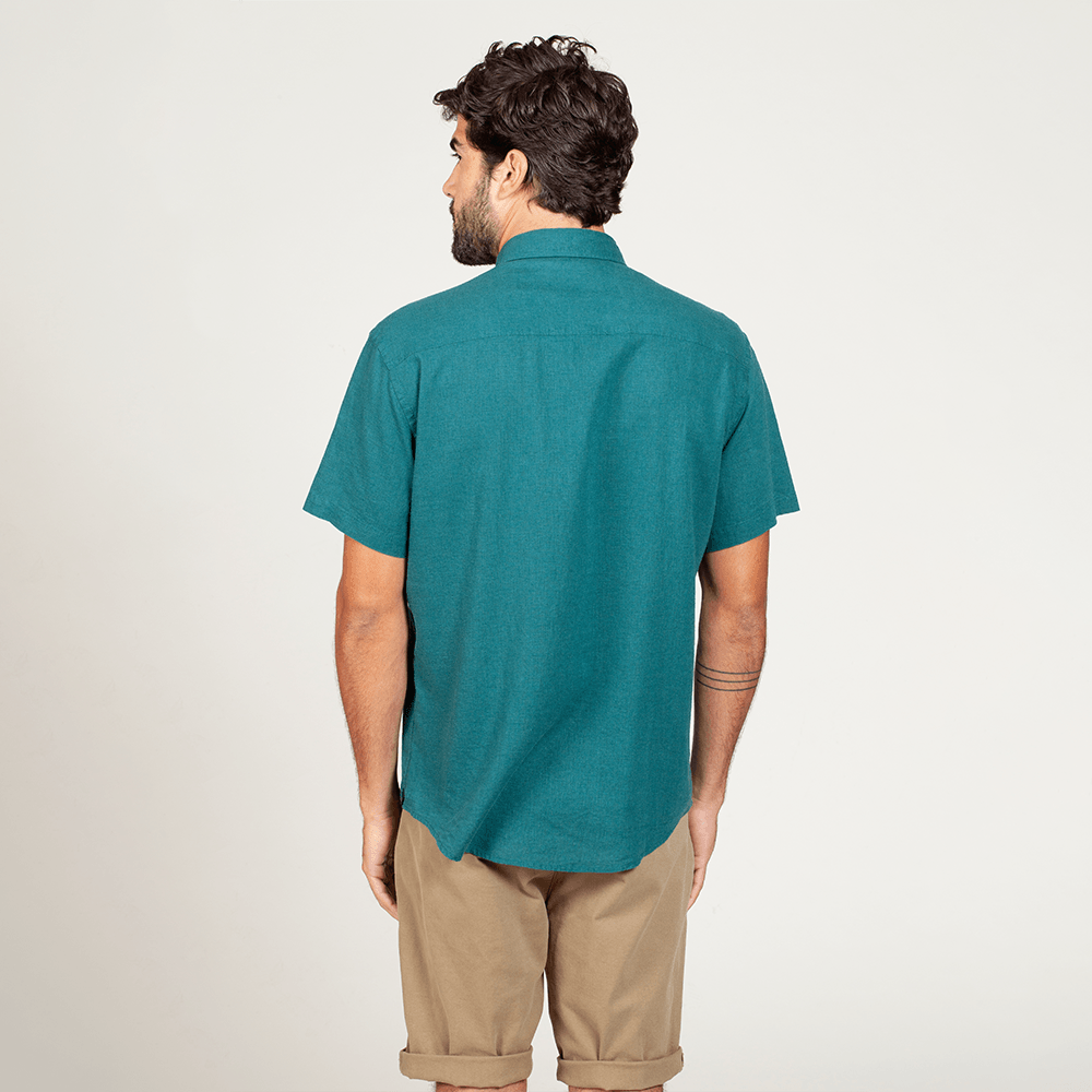Camisa Linho Verde Escuro | Original Penguin - Original Penguin®