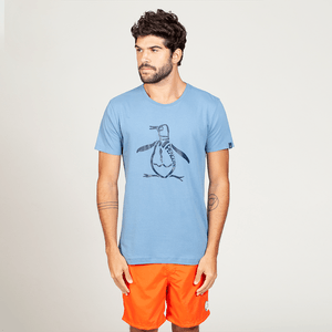 Camiseta Estampada Original Penguin  Azul Acinzentado