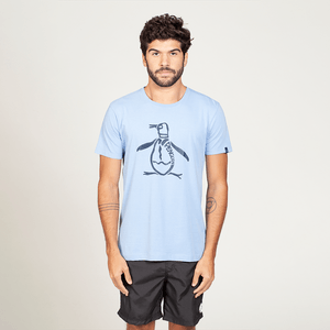 Camiseta Estampada Azul Clara Original Penguin