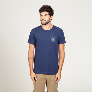 Camiseta Estampada Carimbo Marinho Original Penguin