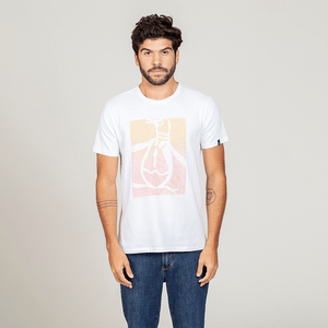 Camiseta Estampada Degradê Original Penguin Branca