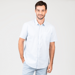 Camisa Penguin  Vichy  Azul Claro