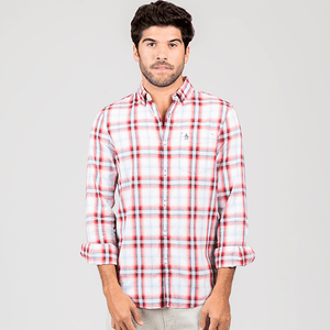 Camisa Original Penguin Rosa Fio Tinto Xadrez
