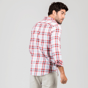 Camisa Original Penguin Rosa Fio Tinto Xadrez