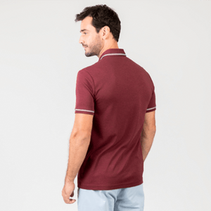 Polo Original Penguin Vinho Interloque Liso