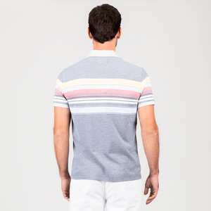 Polo Original Penguin Marinho Piquet Listrado