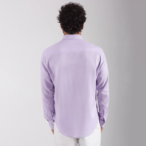 Camisa Cambraia de Linho Original Penguin Lilás