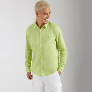 Camisa Cambraia de Linho Original Penguin Verde