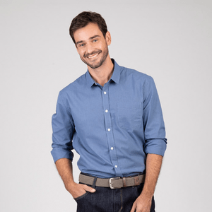 Camisa Penguin Vichy Marinho