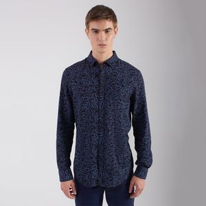 Camisa Linho Original Penguin Marinho