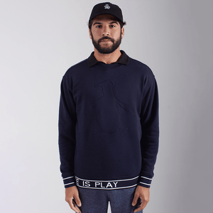 Blusa de Moletom Fechada Original Penguin Marinho