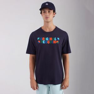Camiseta Estampada Marinho Original Penguin