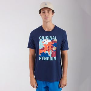 Camiseta Estampada Marinho Original Penguin