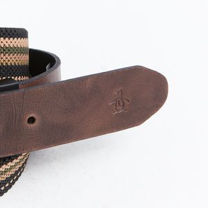 Cinto de elástico dupla face café Original Penguin