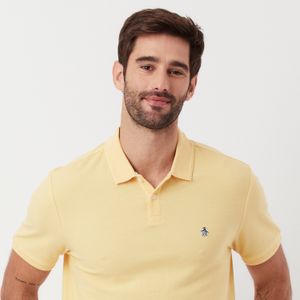 Polo Piquet Patch Amarela Original Penguin
