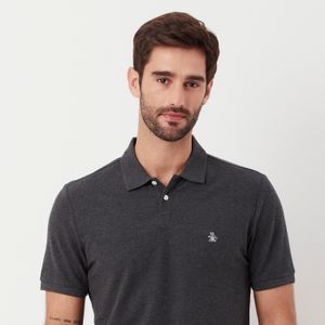 Polo Piquet Patch Chumbo Original Penguin