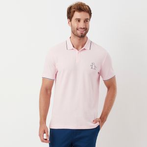 Polo Piquet Mega Patch Rosa Original Penguin