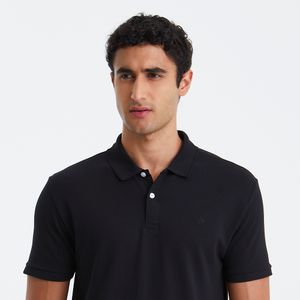 Polo Piquet Pima Preta Original Penguin