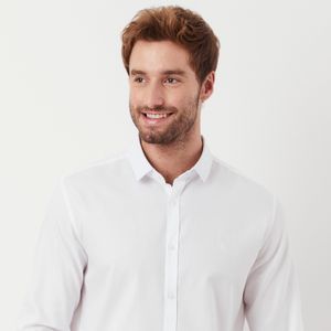 Camisa Maquinetada Listrada Branca Original Penguin
