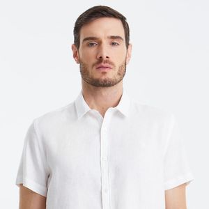 Camisa Linho Branca Original Penguin