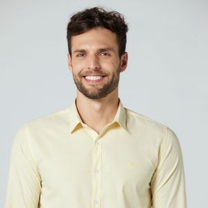 Camisa Tricoline Amarela Original Penguin