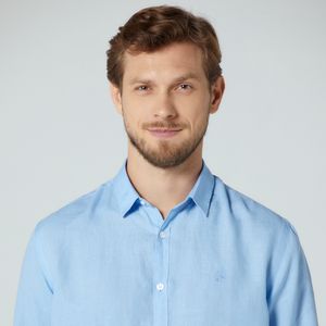 Camisa de linho Azul Original Penguin