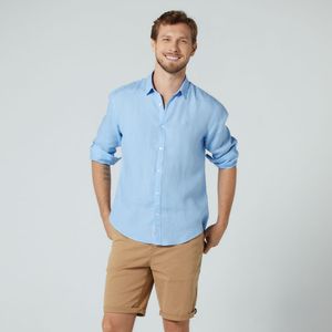 Camisa de linho Azul Original Penguin