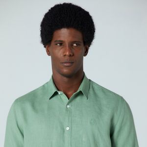 Camisa de linho Verde Original Penguin