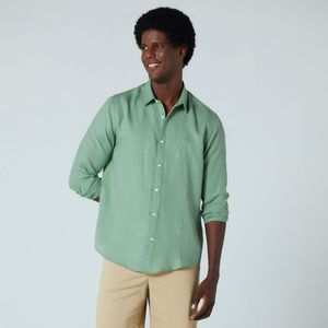 Camisa de linho Verde Original Penguin