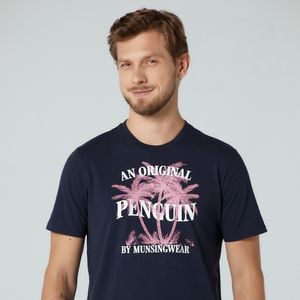 Camiseta Estampada Azul Marinho Original Penguin