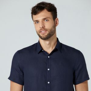 Camisa de linho Marinho Original Penguin
