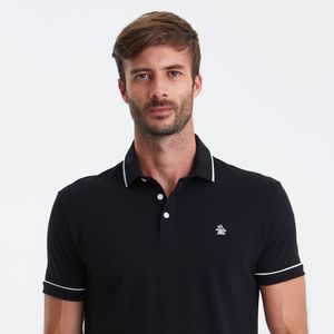 Polo Piquet Preta Original Penguin