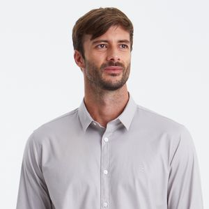 Camisa Oxford Cinza Claro Original Penguin