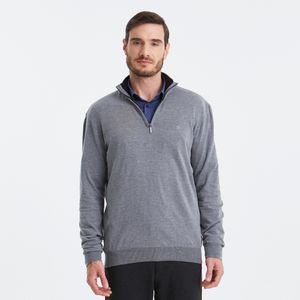 Suéter de Tricot Cinza Mescla Original Penguin