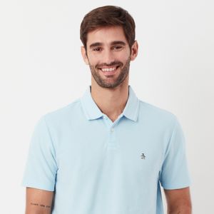Polo Piquet lisa Patch Azul Original Penguin