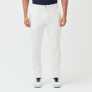 Calça Chino de Sarja Branca Original Penguin