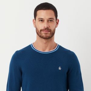 Suéter Azul liso com Patch Original Penguin