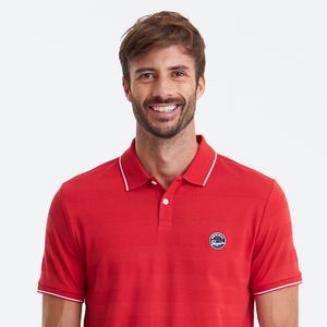 Polo Jacquard listrada Vermelho Original Penguin