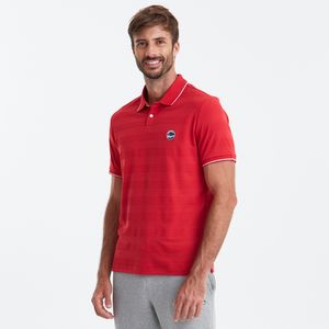 Polo Jacquard listrada Vermelho Original Penguin
