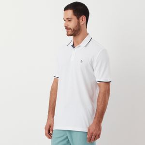 Polo Piquet Flamê Branca Original Penguin