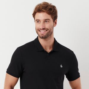 Polo Piquet Lisa Preta Original Penguin