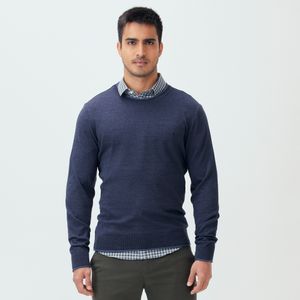Sueter Tricot Gola Careca Marinho Original Penguin