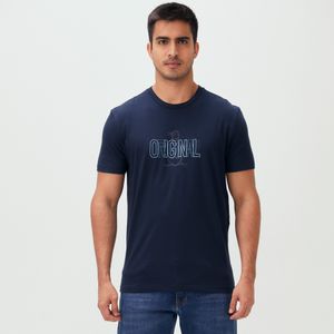 Camiseta Estampada Marinho Original Penguin