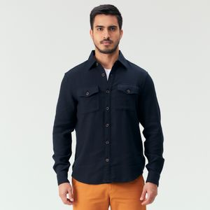 Camisa Tecido Plano Preta Original Penguin
