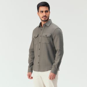 Camisa Tecido Plano Cinza Original Penguin
