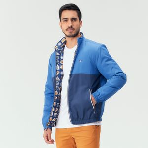 Jaqueta Tecido Plano Azul Original Penguin