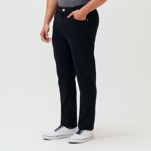 Calça 5 Pockets Slim Ponto Roma Preta Original Penguin