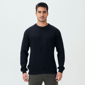 Suéter Tricot Gola Careca Preta Original Penguin