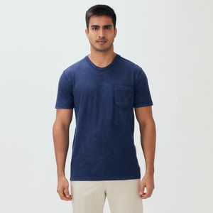 Camiseta Com Bolso Tinturada Marinho Original Penguin