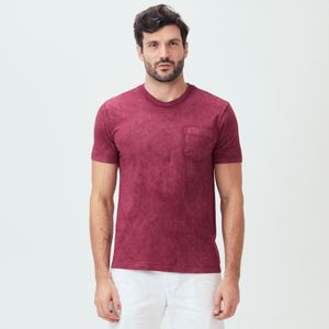 Camiseta Com Bolso Tinturada Vermelha Original Penguin